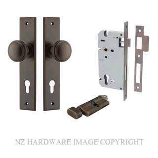IVER 15331KENTR60KT PADDINGTON CHAMFERED KEY-TURN ENTRANCE LOCK KITSET SIGNATURE BRASS