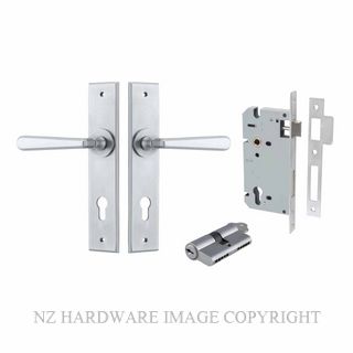 IVER 12380KENTR60KK COPENHAGEN CHAMFERED KEY-KEY ENTRANCE LOCK KITSET BRUSHED CHROME