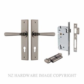 IVER 13880KENTR60KT COPENHAGEN CHAMFERED KEY-TURN ENTRANCE LOCK KITSET DISTRESSED NICKEL