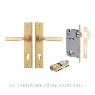 IVER 15380KENTR60KK COPENHAGEN CHAMFERED KEY-KEY ENTRANCE LOCK KITSET BRUSHED BRASS