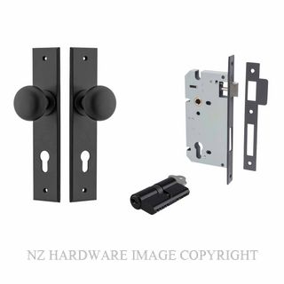 IVER 12946KENTR60KK CAMBRIDGE CHAMFERED KEY-KEY ENTRANCE LOCK KITSET MATT BLACK