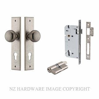 IVER 13946KENTR60KK CAMBRIDGE CHAMFERED KEY-KEY ENTRANCE LOCK KITSET DISTRESSED NICKEL