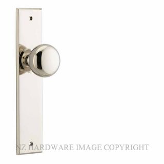 IVER 14446 CAMBRIDGE CHAMFERED LATCH LEVER ON PLATE POLISHED NICKEL
