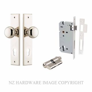 IVER 14446KENTR60KK CAMBRIDGE CHAMFERED KEY-KEY ENTRANCE LOCK KITSET POLISHED NICKEL