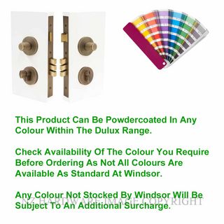 WINDSOR 1550 PC NIDO DOUBLE TURN LOCK KIT PLAIN POWDERCOAT