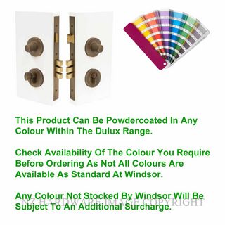 WINDSOR 1551 PC NIDO DOUBLE TURN LOCK KIT DIAMOND KNURL POWDERCOAT