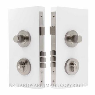 WINDSOR 1552 BN NIDO DOUBLE TURN LOCK KIT LINEAR KNURL BRUSJED NICKEL