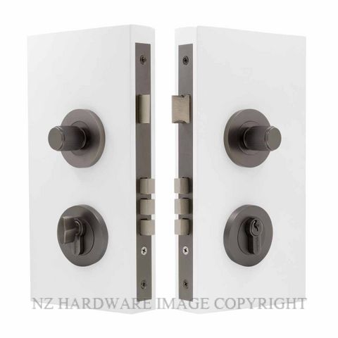 WINDSOR 1552 GN NIDO DOUBLE TURN LOCK KIT LINEAR KNURL GRAPHITE NICKEL