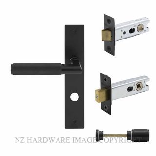 WINDSOR 8418M-BLK NIDO LUMINA DIAMOND KNURL LONG PLATE PRIVACY MAGNETIC MATT BLACK