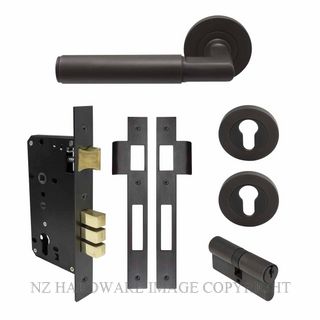 WINDSOR 8470 DRB NIDO LUMINA PLAIN ROUND ROSE ENTRANCE SET K/K DARK ROMAN BRASS