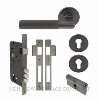 WINDSOR 8471 GN NIDO LUMINA DIAMOND KNURL ROUND ROSE ENTRANCE SET K/K GRAPHITE NICKEL