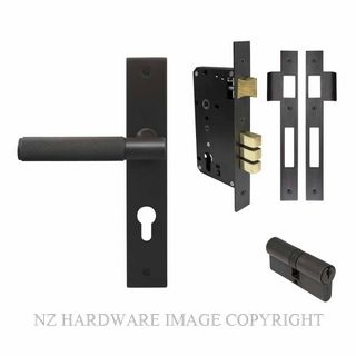 WINDSOR 8478 DRB NIDO VERGE DIAMOND KNURL LONG PLATE ENTRANCE SET K/K DARK ROMAN BRASS