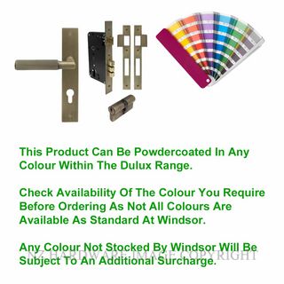 WINDSOR 8480 PC NIDO LUMINA LINEAR KNURL LONG PLATE ENTRANCE SET K/K POWDERCOAT