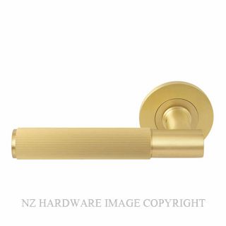 WINDSOR 8481 MSB NIDO VERGE LINEAR KNURL LEVER SET MATT SATIN BRASS