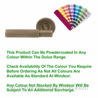 WINDSOR NIDO 8481-8489 VERGE LINEAR KNURL LEVER ON ROSE POWERCOAT