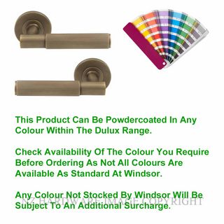 WINDSOR 8482-PC NIDO VERGE LINEAR KNURL ROUND ROSE LATCH POWDERCOAT