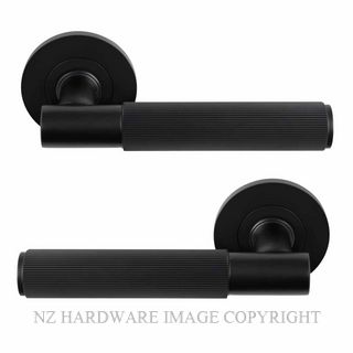 WINDSOR 8482M-BLK NIDO VERGE LINEAR KNURL ROUND ROSE LATCH MAGNETIC MATT BLACK