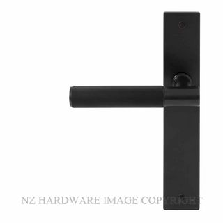 WINDSOR 8483 BLK NIDO VERGE LINEAR KNURL LEVER ON PLAIN PLATE SET MATT BLACK
