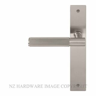 WINDSOR 8483 BN NIDO VERGE LINEAR KNURL LEVER ON PLAIN PLATE SET BRUSHED NICKEL