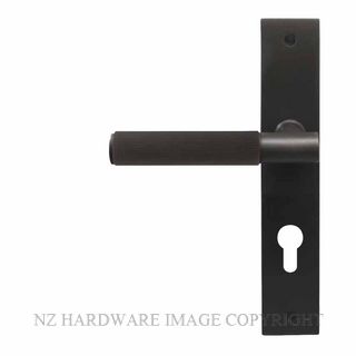WINDSOR 8483 E85 DRB NIDO VERGE LINEAR KNURL LEVER ON E85 PLATE SET DARK ROMAN BRASS