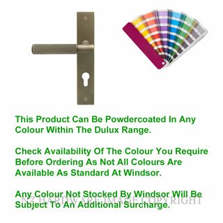 WINDSOR 8483 E85 PC NIDO VERGE LINEAR KNURL LEVER ON E85 PLATE SET POWDERCOAT