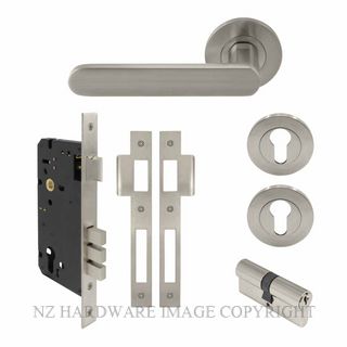 WINDSOR 8474 BN NIDO MODELLA ROUND ROSE ENTRANCE SET K/K BRUSHED NICKEL