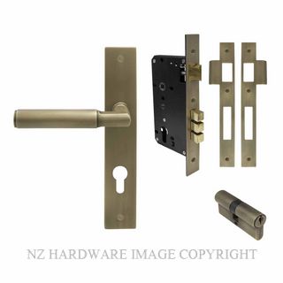 WINDSOR 8475 RB NIDO LUMINA PLAIN LONG PLATE ENTRANCE SET K/K ROMAN BRASS