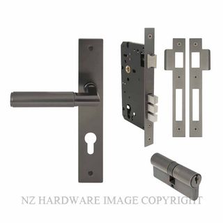 WINDSOR 8475 GN NIDO LUMINA PLAIN LONG PLATE ENTRANCE SET K/K GRAPHITE NICKEL