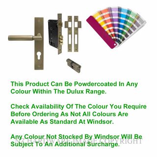 WINDSOR 8475 PC NIDO LUMINA PLAIN LONG PLATE ENTRANCE SET K/K POWDERCOAT