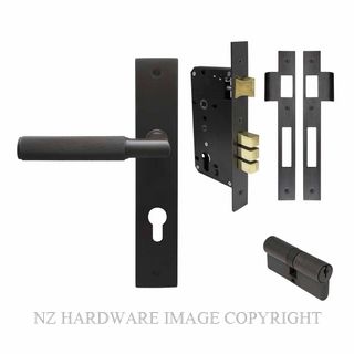 WINDSOR 8476 DRB NIDO LUMINA DIAMOND KNURL LONG PLATE ENTRANCE SET K/K DARK ROMAN BRASS