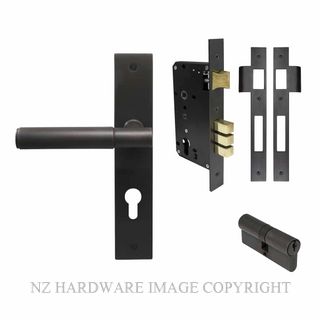 WINDSOR 8477 DRB NIDO VERGE PLAIN LONG PLATE ENTRANCE SET K/K DARK ROMAN BRASS