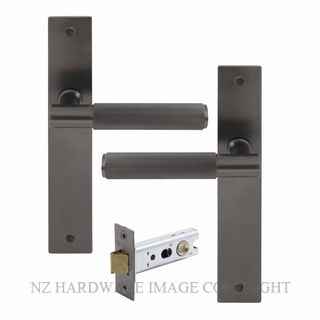WINDSOR 8487M-GN NIDO VERGE LINEAR KNURL LONG PLATE LATCH MAGNETIC GRAPHITE NICKEL