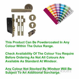 WINDSOR 8489 PC NIDO VERGE LINEAR KNURL ROUND ROSE ENTRANCE SET K/K POWDERCOAT