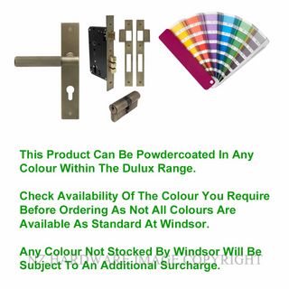 WINDSOR 8490 PC NIDO VERGE LINEAR KNURL LONG PLATE ENTRANCE SET K/K POWDERCOAT