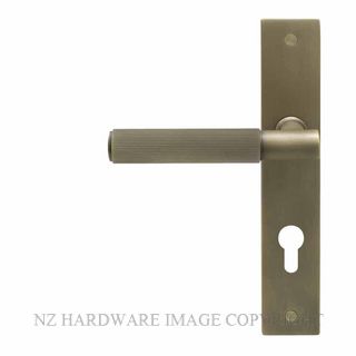 WINDSOR 8483 E85 RB NIDO VERGE LINEAR KNURL LEVER ON E85 PLATE SET ROMAN BRASS