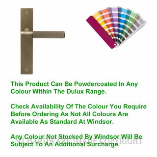 WINDSOR 8483LD PC NIDO VERGE LINEAR KNURL LH DUMMY LEVER ON PLATE SET POWDERCOAT