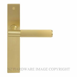 WINDSOR 8483LD MSB NIDO VERGE LINEAR KNURL LH DUMMY LEVER ON PLATE SET MATT SATIN BRASS