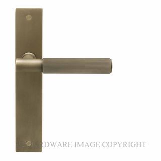 WINDSOR 8483LD RB NIDO VERGE LINEAR KNURL LH DUMMY LEVER ON PLATE SET ROMAN BRASS