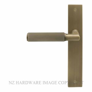WINDSOR 8493 RB NIDO LUMINA LINEAR KNURL LEVER ON PLAIN PLATE SET ROMAN BRASS