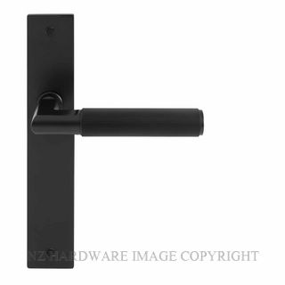 WINDSOR 8493LD BLK NIDO LUMINA LINEAR KNURL LH DUMMY LEVER ON PLATE SET MATT BLACK