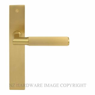 WINDSOR 8493LD MSB NIDO LUMINA LINEAR KNURL LH DUMMY LEVER ON PLATE SET MATT SATIN BRASS