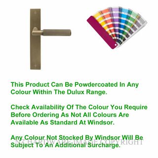WINDSOR 8493LD PC NIDO LUMINA LINEAR KNURL LH DUMMY LEVER ON PLATE SET POWDERCOAT