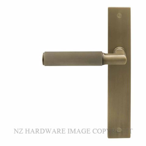 WINDSOR NIDO 8480-8498 LUMINA LINEAR KNURL LEVER ON PLATE ROMAN BRASS