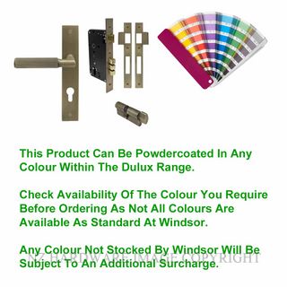 WINDSOR 8496 PC NIDO LUMINA LINEAR KNURL LONG PLATE ENTRANCE SET POWERCOAT
