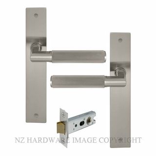 WINDSOR 8497 BN NIDO LUMINA LINEAR KNURL LONG PLATE PASSAGE SET BRUSHED NICKEL