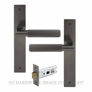 WINDSOR 8497 GN NIDO LUMINA LINEAR KNURL LONG PLATE PASSAGE SET GRAPHITE NICKEL