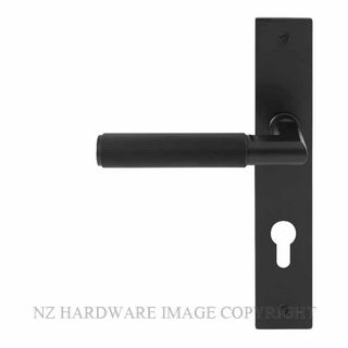 WINDSOR 8493 E85 BLK NIDO LUMINA LINEAR KNURL LEVER ON E85 PLATE SET MATT BLACK