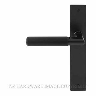 WINDSOR 8493 BLK NIDO LUMINA LINEAR KNURL LEVER ON PLAIN PLATE SET MATT BLACK