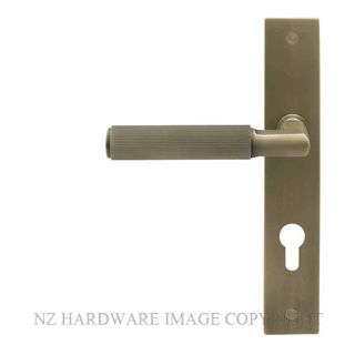 WINDSOR 8493 E85 RB NIDO LUMINA LINEAR KNURL LEVER ON E85 PLATE SET ROMAN BRASS