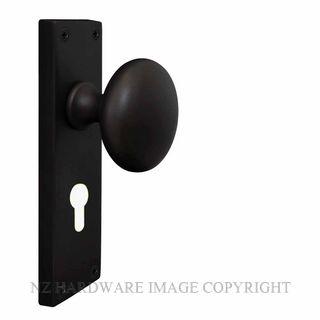 WINDSOR 3002 E48 BLK VICTORIAN KNOB LOCK - EURO 48MM MATT BLACK